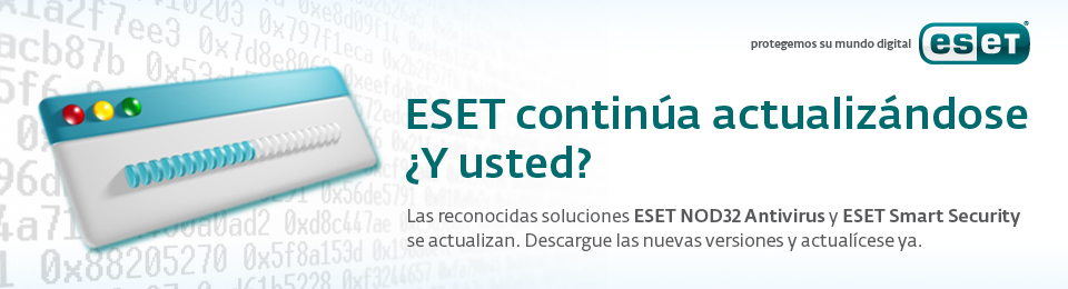 Descargue las nuevas versiones de ESET NOD32 Antivirus 4 y ESET Smart Security 4 gratis por 30 d�as. Protegen los equipos de manera m�s eficiente que sus versiones m�s antiguas