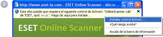 ESET Online Scanner help slide 2