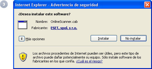 ESET Online Scanner help slide 3