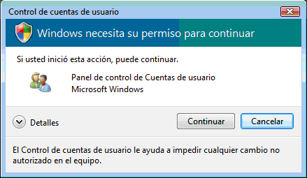 UAC de Windows Vista